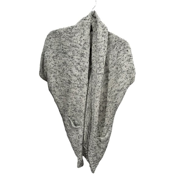 Moth by Anthropologie White Black Open Cardigan with Pockets S/M - Picture 2 of 6
